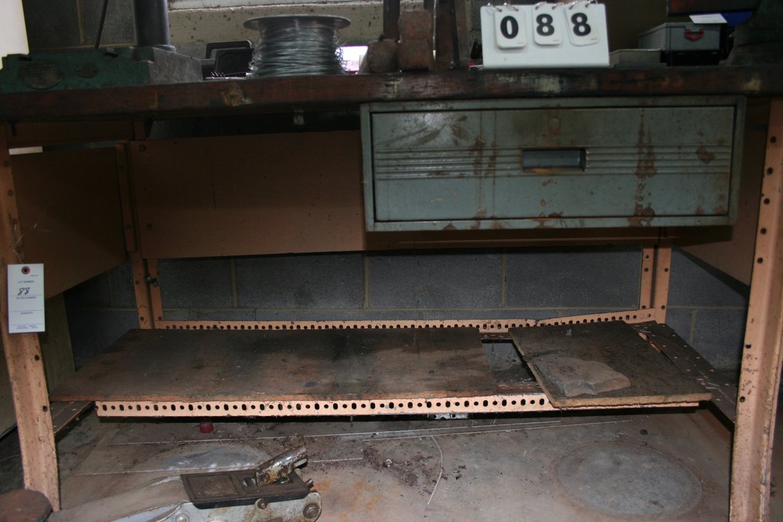 Image for Metal Work Bench / Thick Wood Top