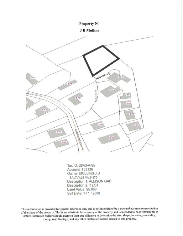 Image for NJ4 Vacant; near Portor Lane, Saltville