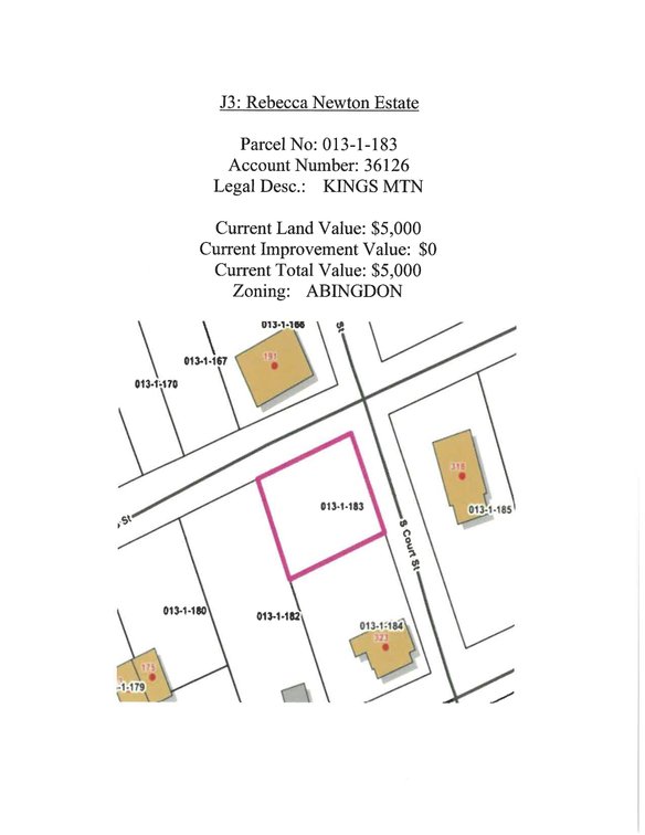 Image for JS3 Lot at the corner of S. Court and B Streets, Abingdon