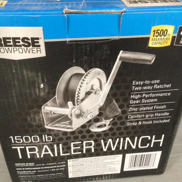 Image for Reese trailer winch