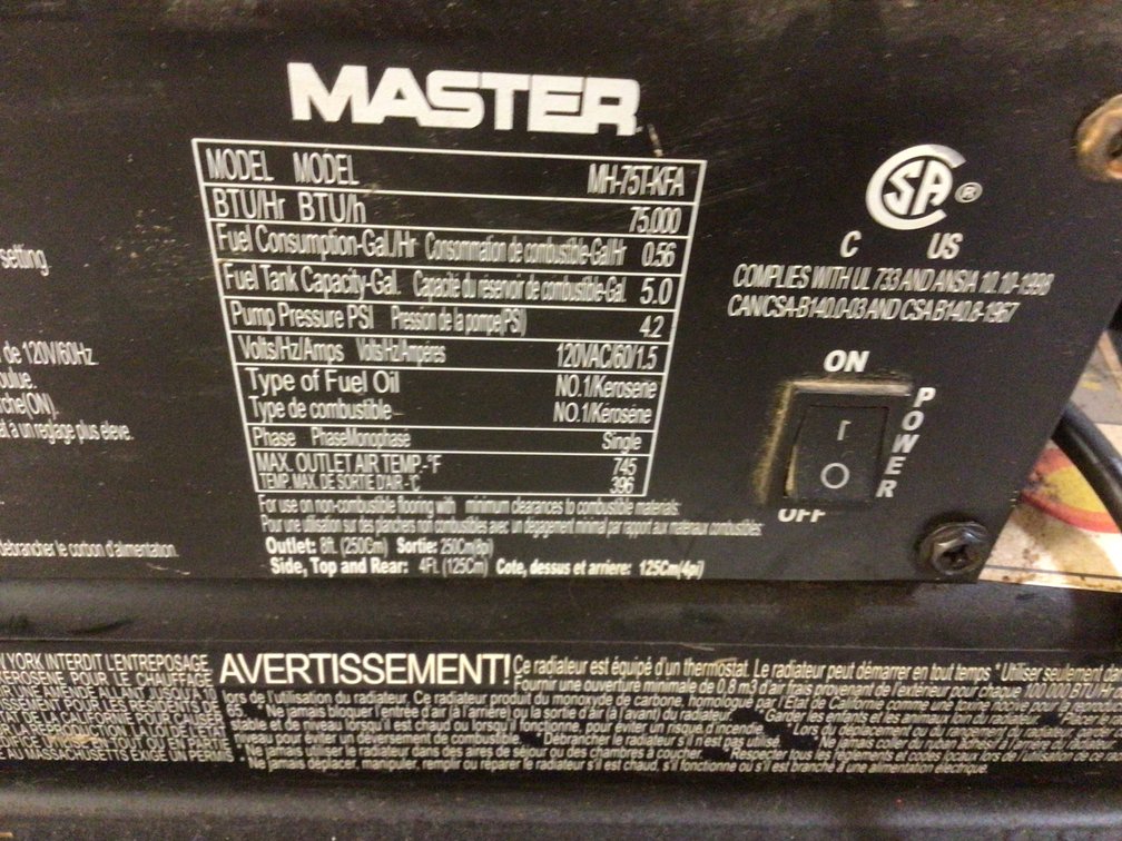 Image for Master Shop style kerosene space heater