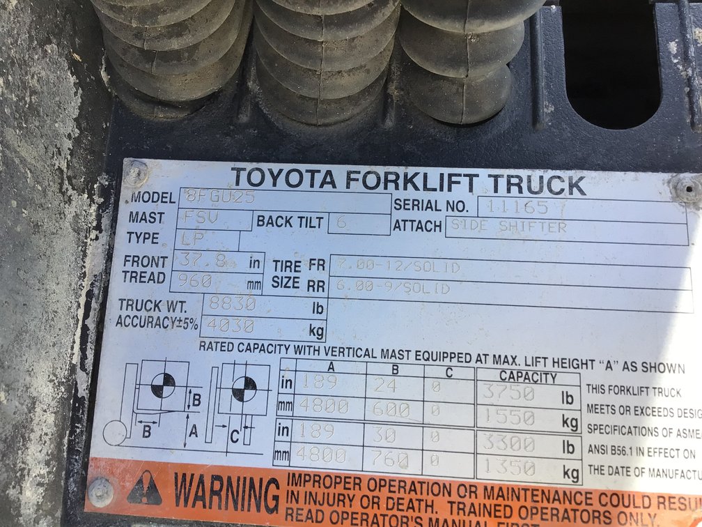 Image for Toyota fork lift