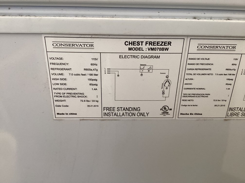Image for Conservator 7 cu ft Freezer