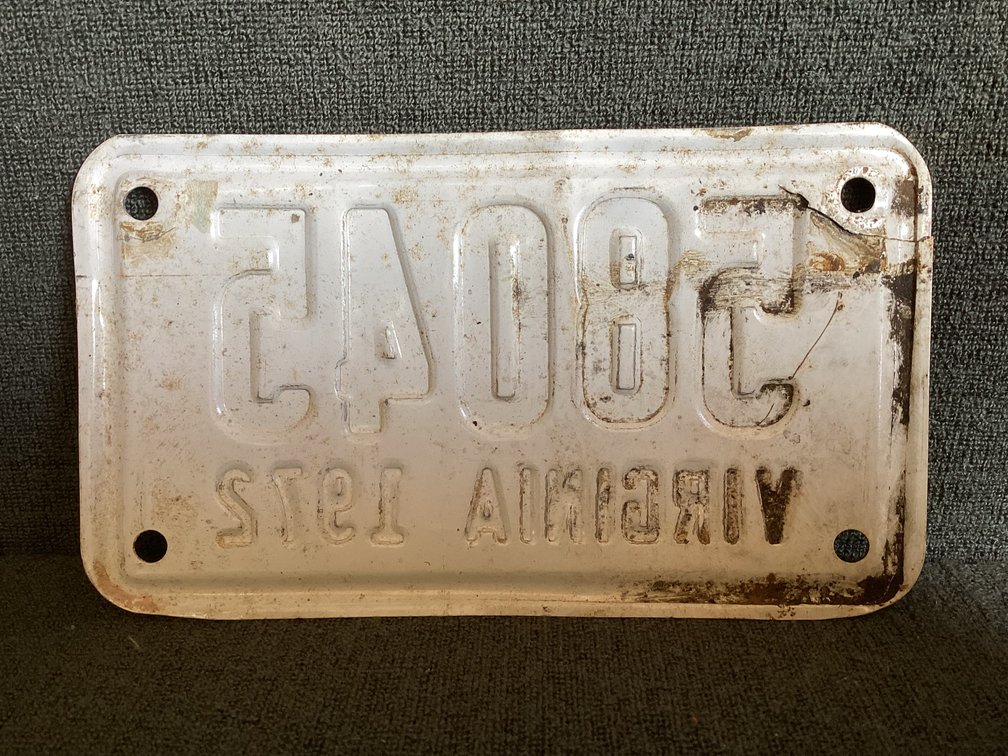Image for 1972 VA Motorcycle License Plate