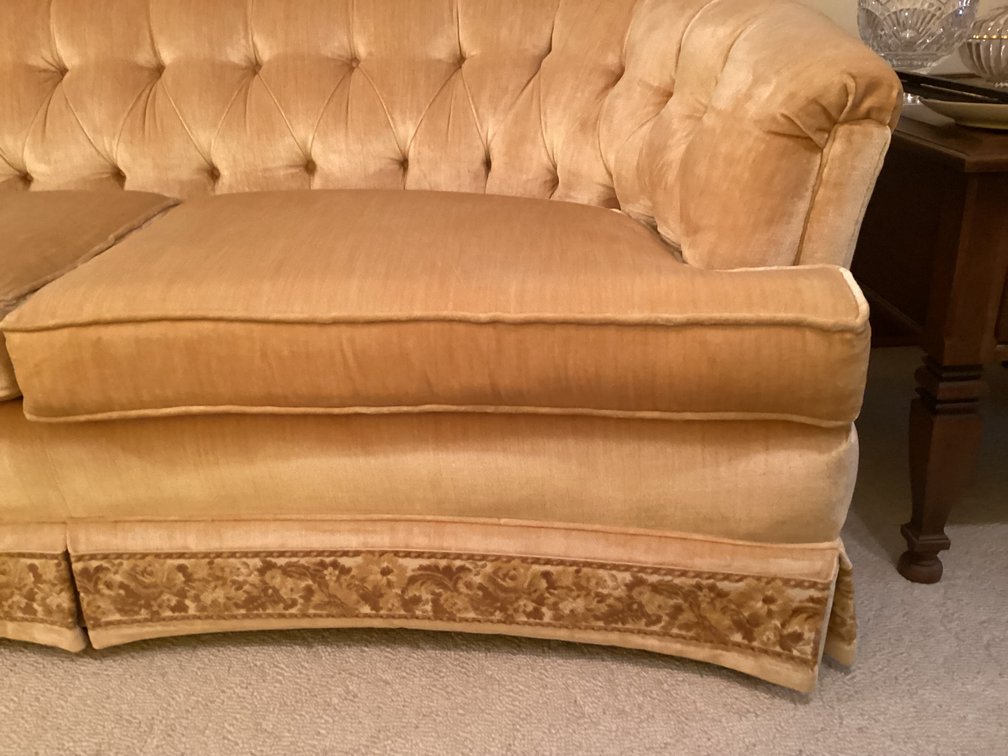 Image for Highland House MCM Gold Velvet Sofa and Chair