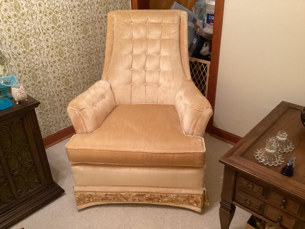 Image for Highland House MCM Gold Velvet Sofa and Chair