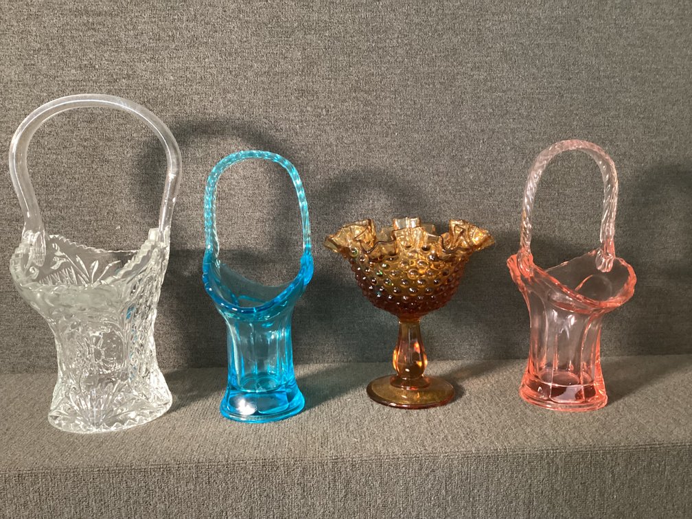Image for Glass Baskets and Ruffled Compote