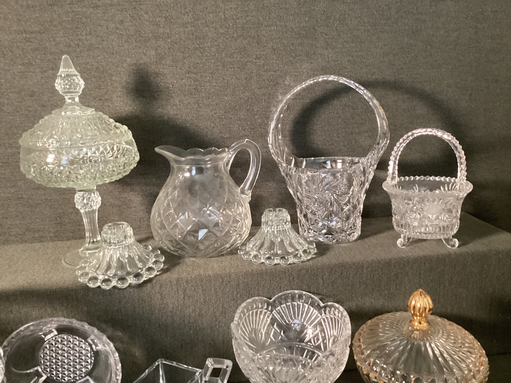 Image for Large Lot of Pressed Glass