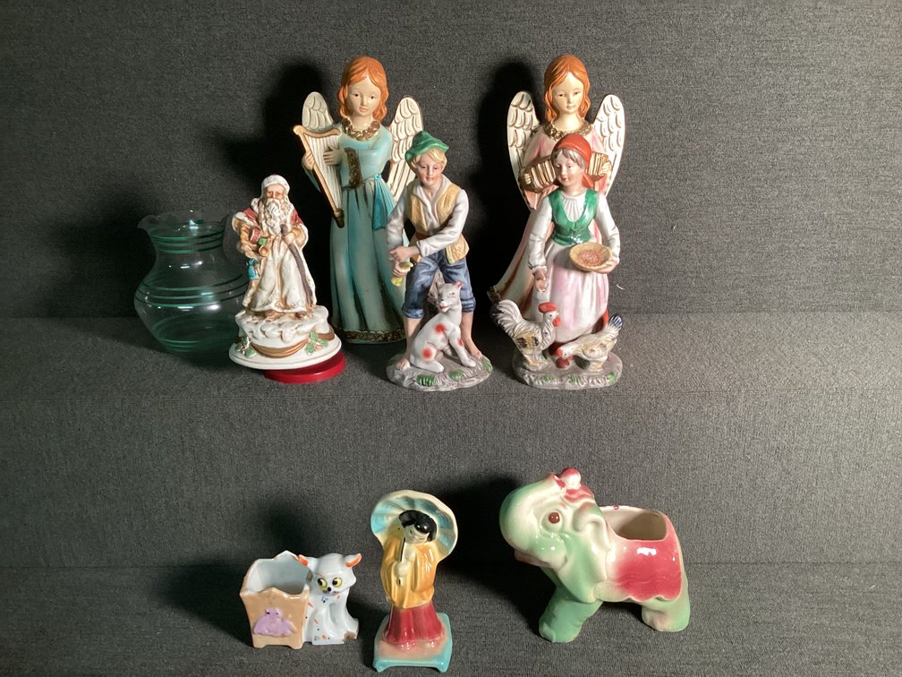 Image for Figurines and a Planter