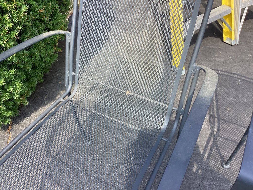 Image for Iron Mesh Porch Chairs - Pair