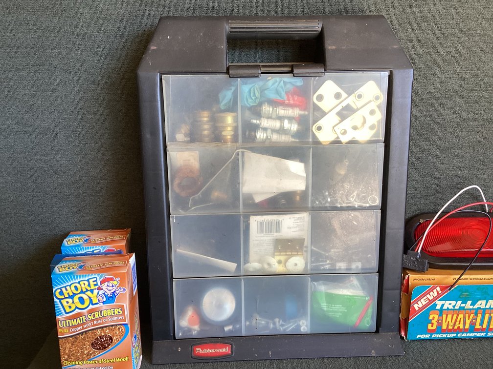 Image for Trailer Lights, Storage Box and Contents, Scrubbers