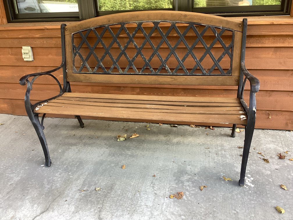 Image for Wood bench on Metal Frame