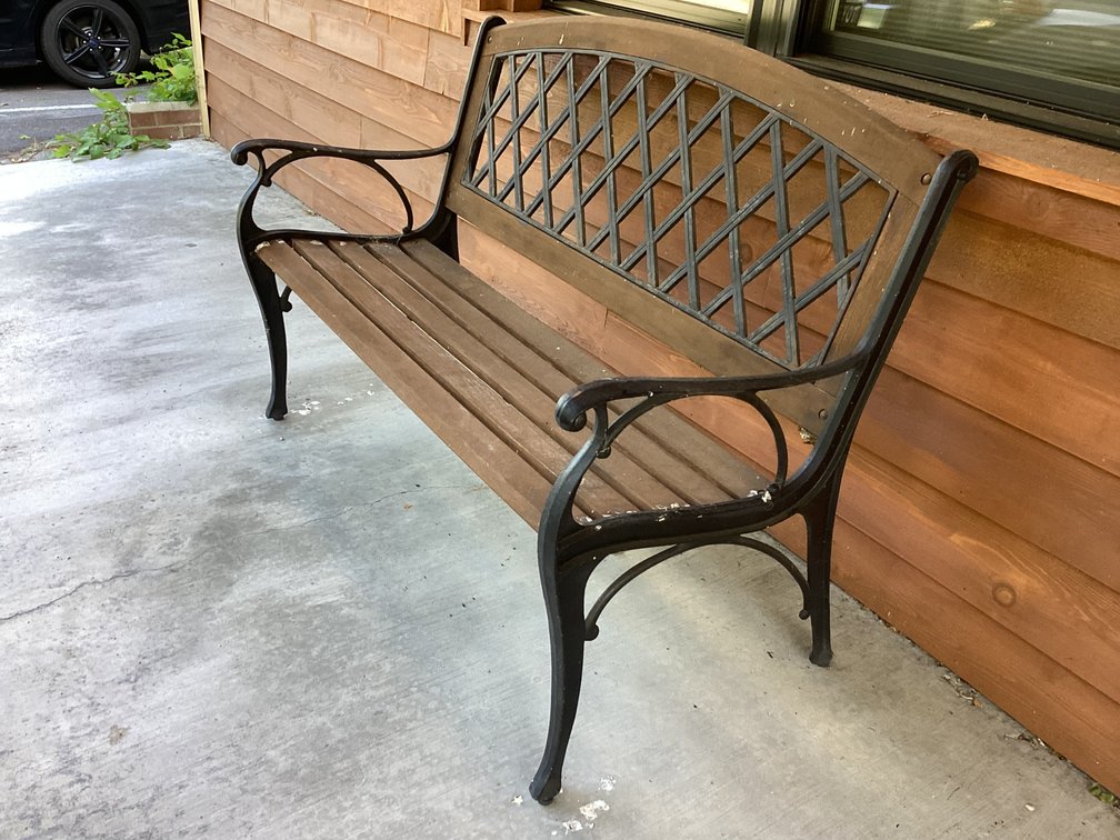Image for Wood Bench on Metal Frame