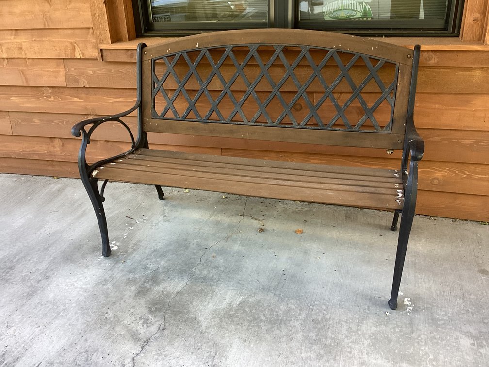 Image for Wood Bench on Metal Frame