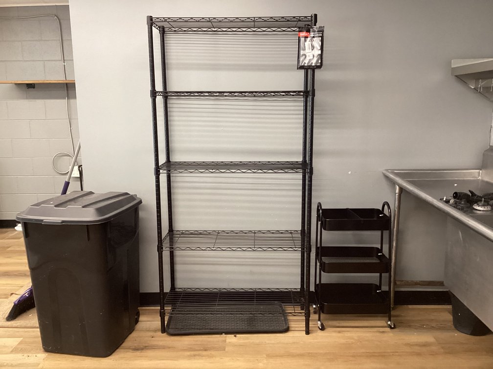 Image for Shelves and Trash Can