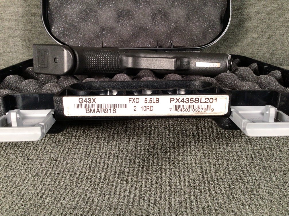 Image for Glock G43X 9 mm cal. semi-auto pistol w/ case