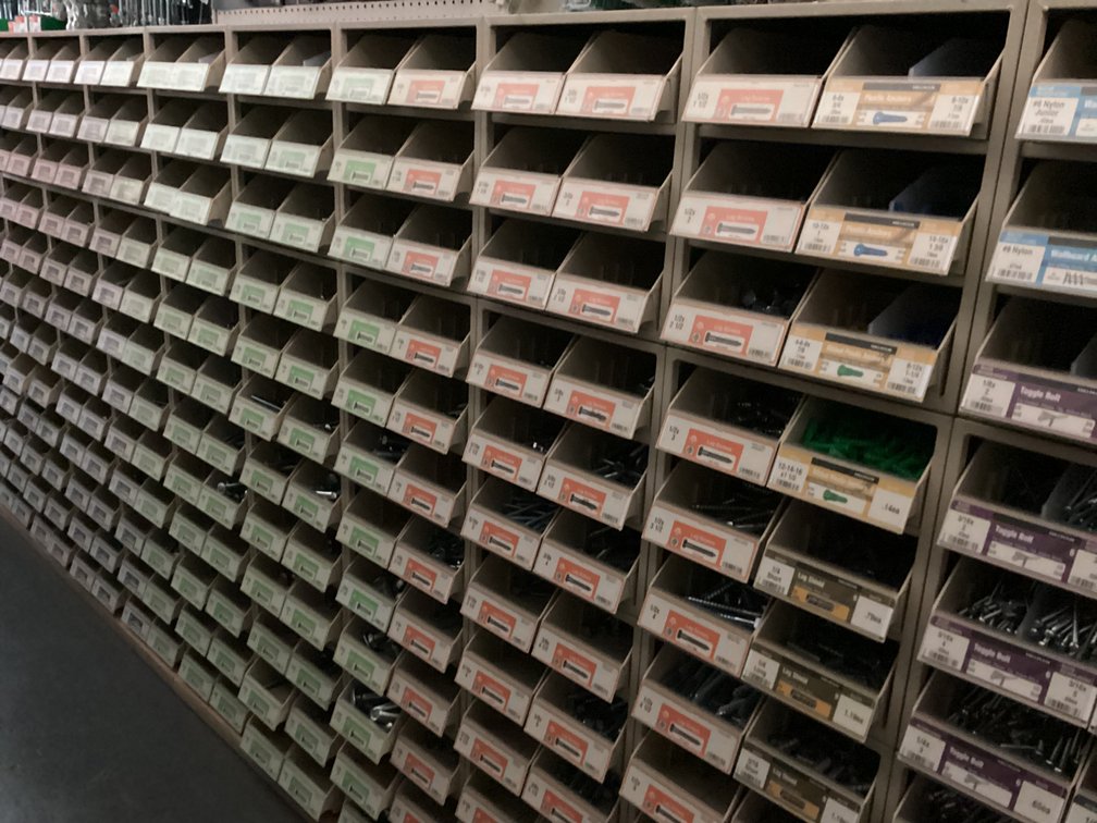 Image for Huge Lot! Loose Nuts and Bolts with Display