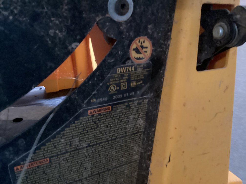 Image for DeWalt DW744 Table Saw