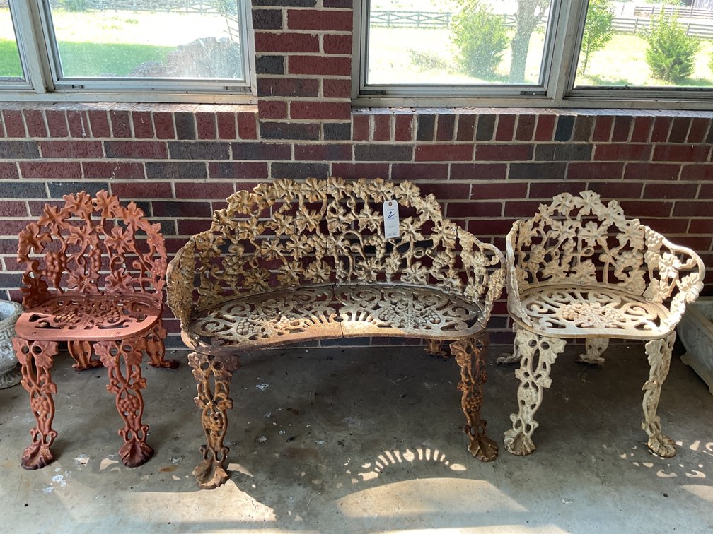 Image for 3 piece wrought iron porch set
