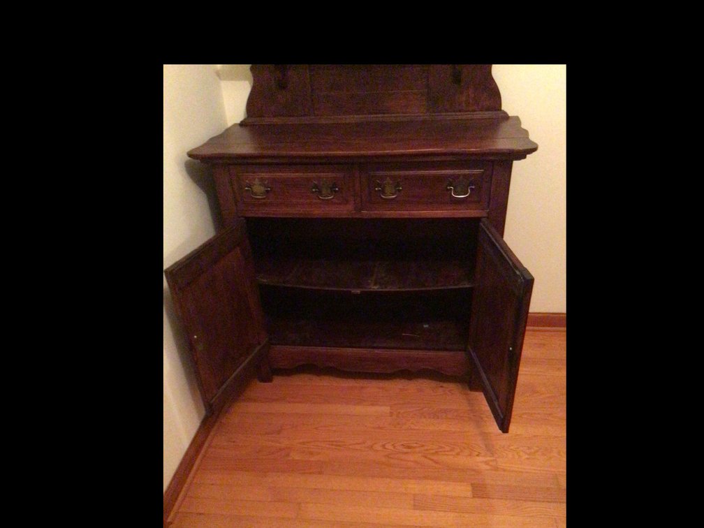 Image for Oak Sideboard with Mirror ( circa 1900 )