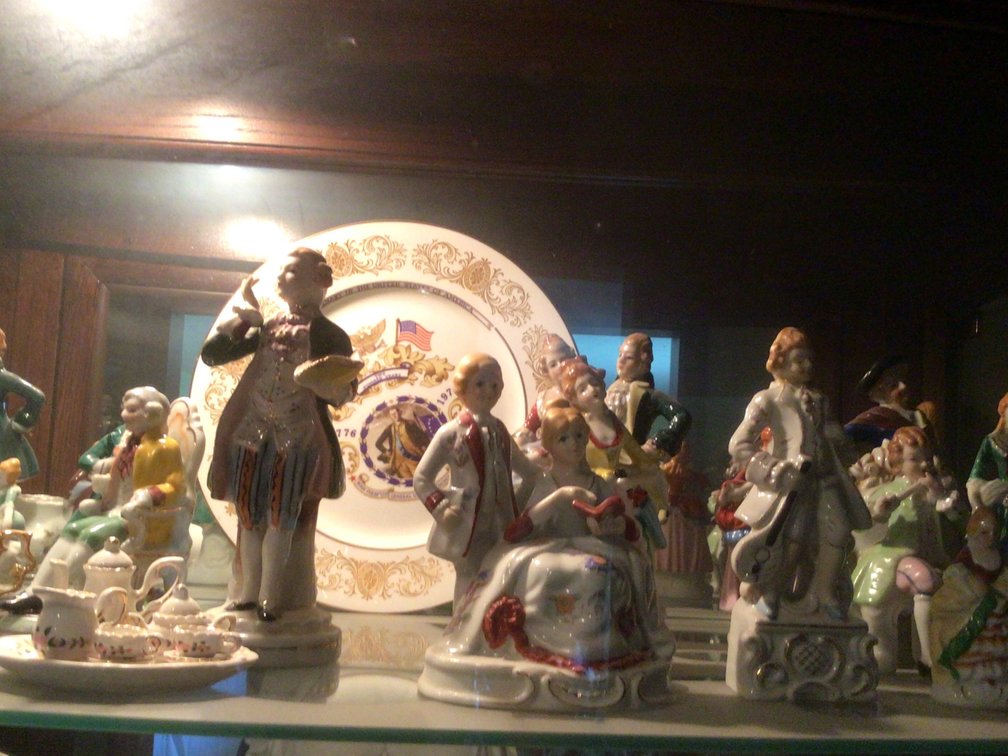 Image for Assorted miniature tea sets, plate and figurines