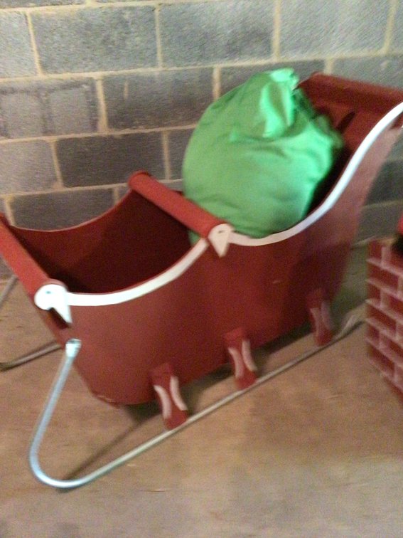Image for I’m stuck, get me out!!  Unique Santa Clause & Sleigh