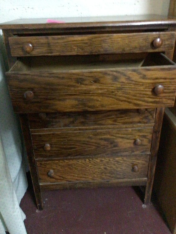 Image for 5 drawer oak chest