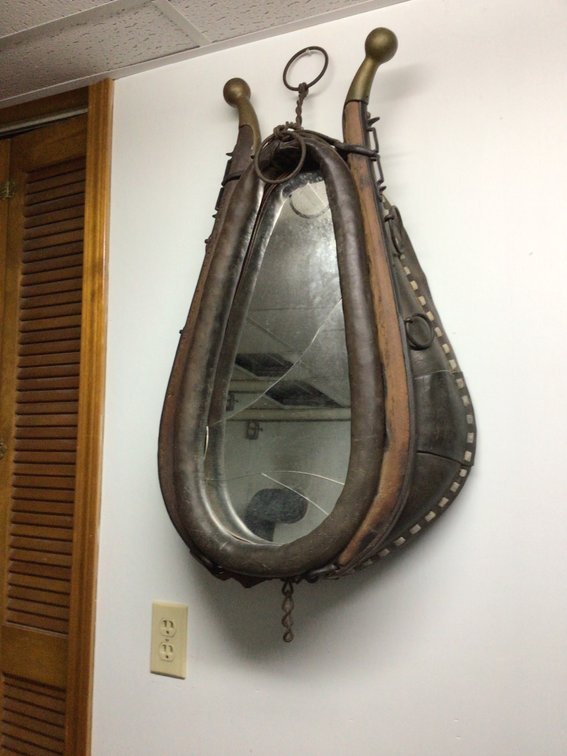 Image for Hanging horse collar with a mirror insert.