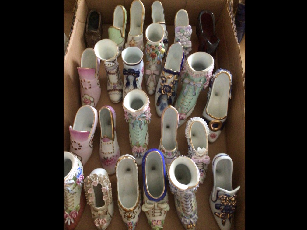 Image for Collection of porcelain slippers
