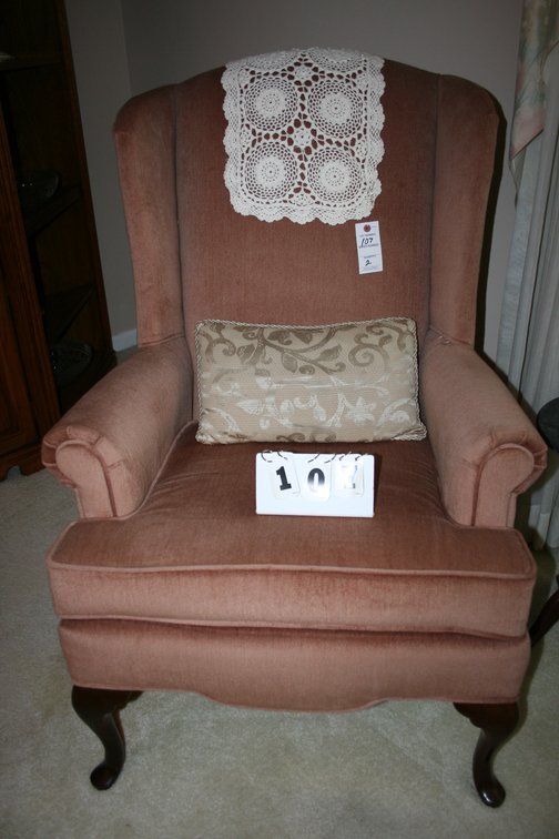 Image for Pair wing back chairs, clean condition