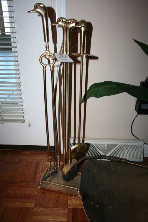Image for Fireplace set & misc brass