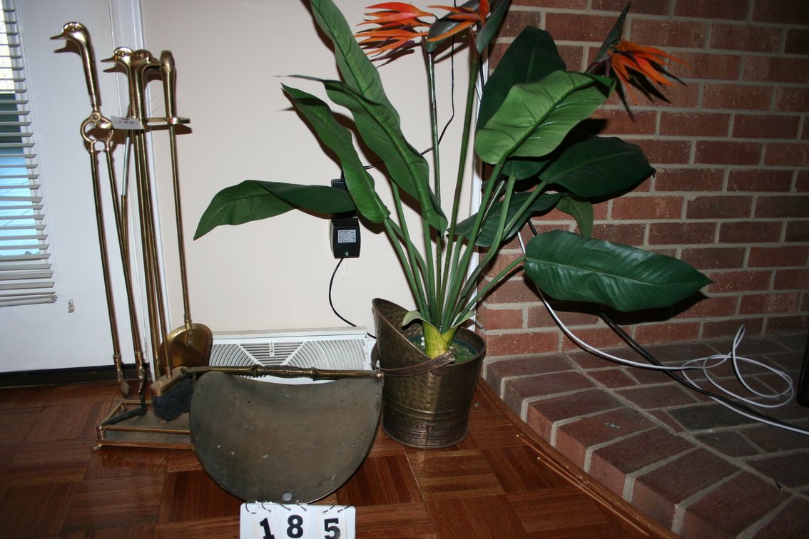 Image for Fireplace set & misc brass