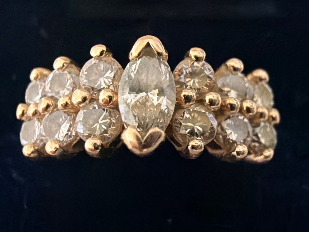 Image for 14K Yellow Gold Waterfall Style Ring