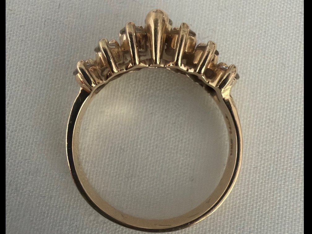 Image for 14K Yellow Gold Waterfall Style Ring