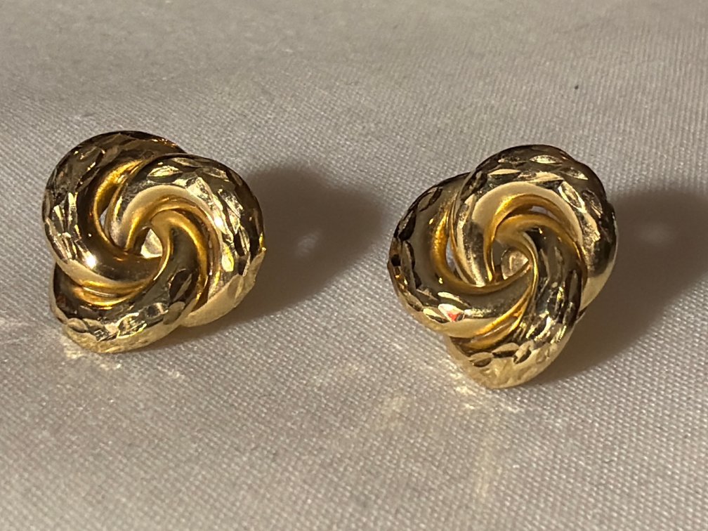 Image for 12.0 mm in diameter, Pierced Button Style Earrings.