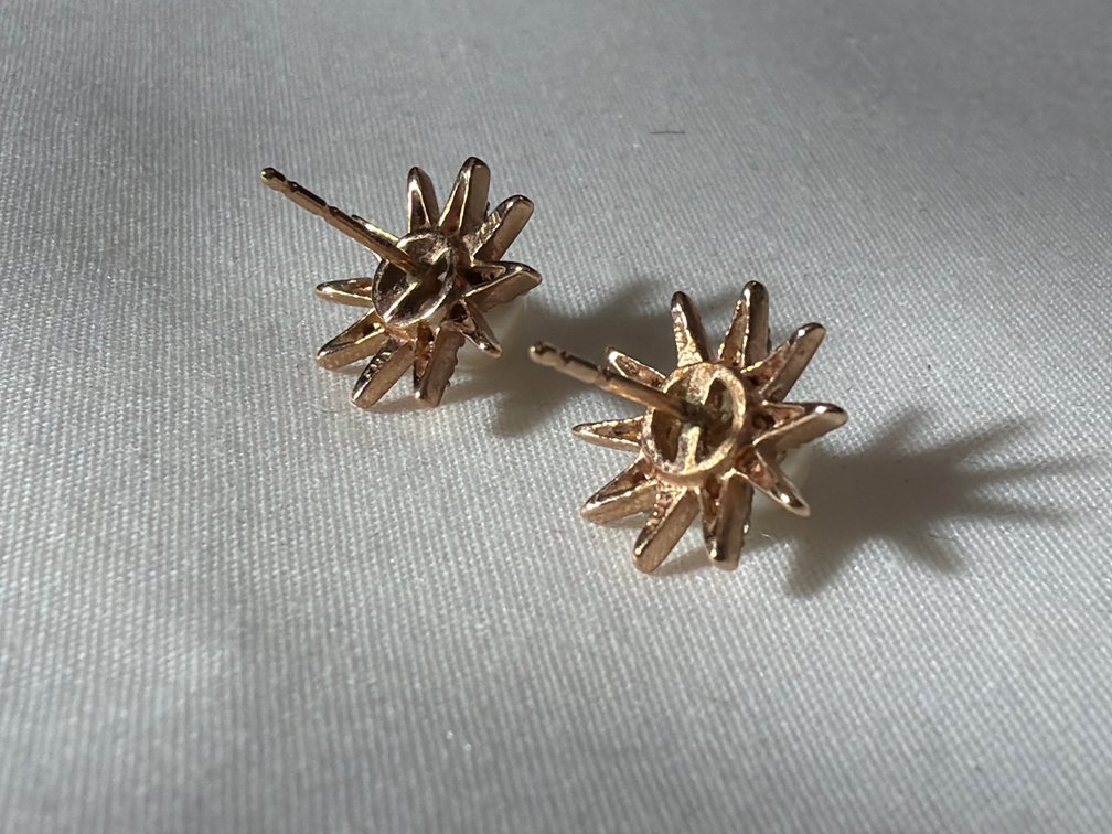 Image for 10K Yellow Gold, Star Burst Earring