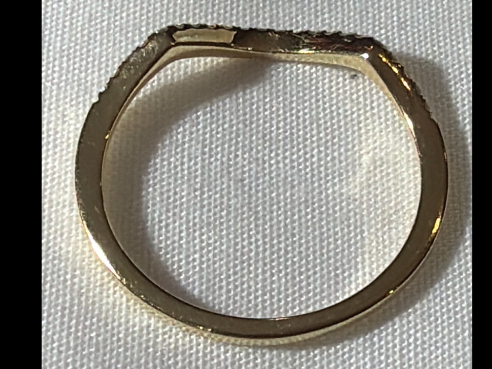 Image for 14K Yellow Gold, 1.0 mm wide Curved Wedding Band Ring