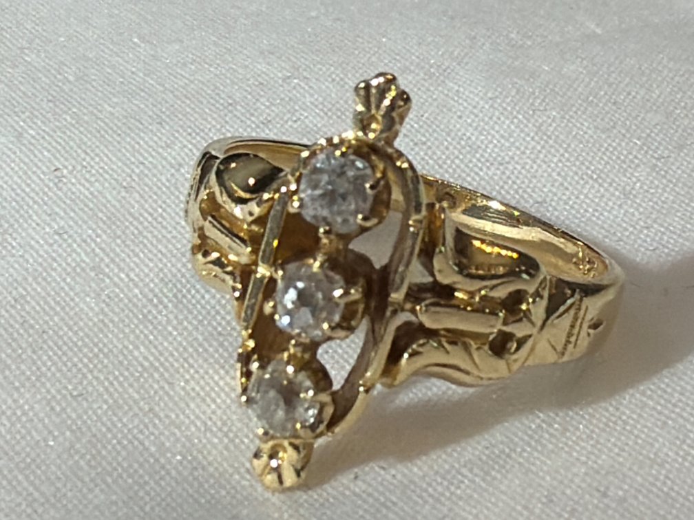Image for 14K Yellow Gold, Vintage Style Ring