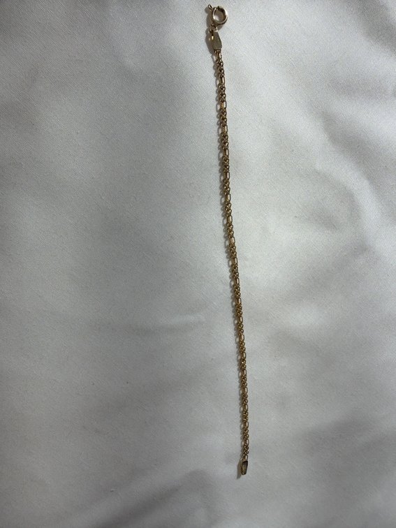 Image for 14K Yellow Gold  Double link Anklet Chain Bracelet