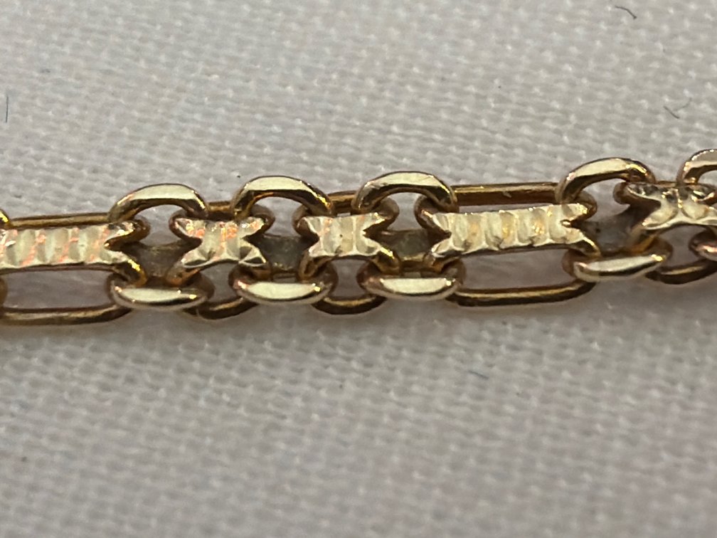 Image for 14K Yellow Gold  Double link Anklet Chain Bracelet