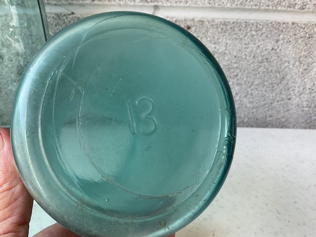Image for Number 13 Blue Fruit Jar
