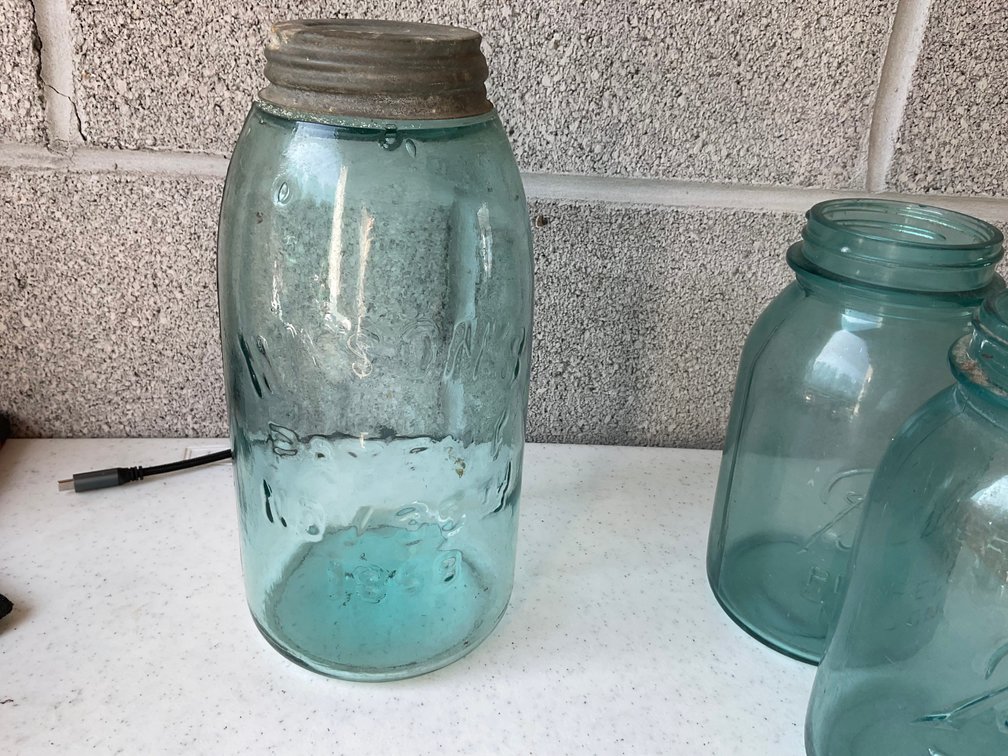 Image for Number 13 Blue Fruit Jar