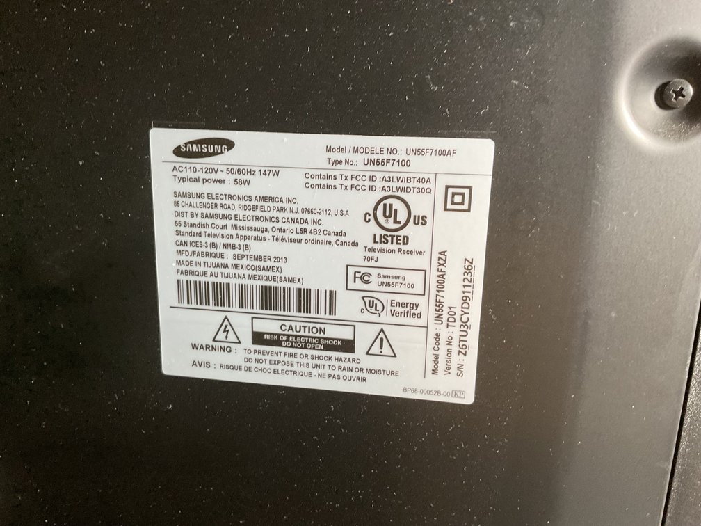 Image for Samsung 55” Flat Screen TV