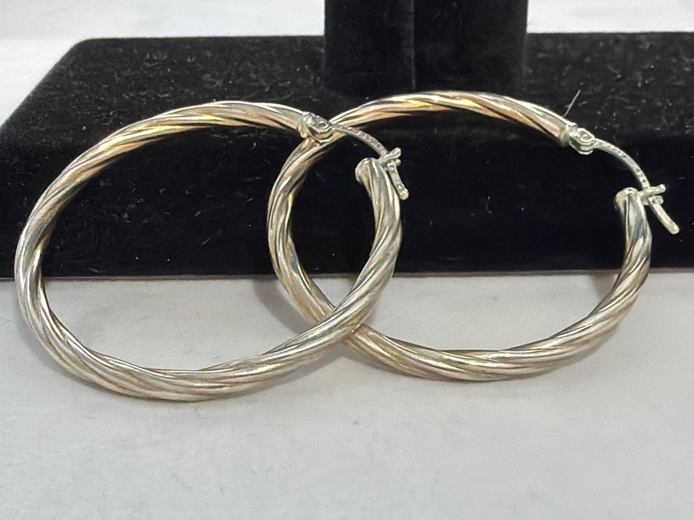 Image for Sterling Silver  hoop Earrings.