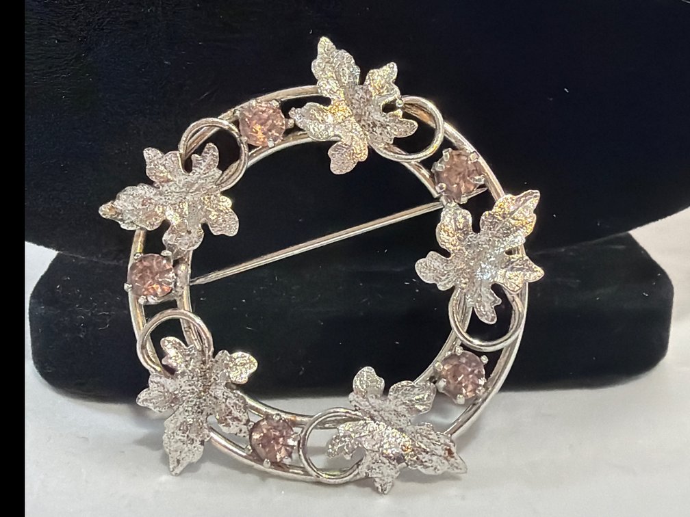 Image for Sterling Silver Double Wire Circle Pin  ( matches lot 45B )