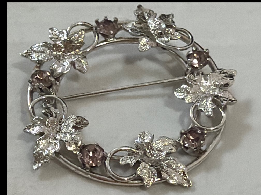 Image for Sterling Silver Double Wire Circle Pin  ( matches lot 45B )