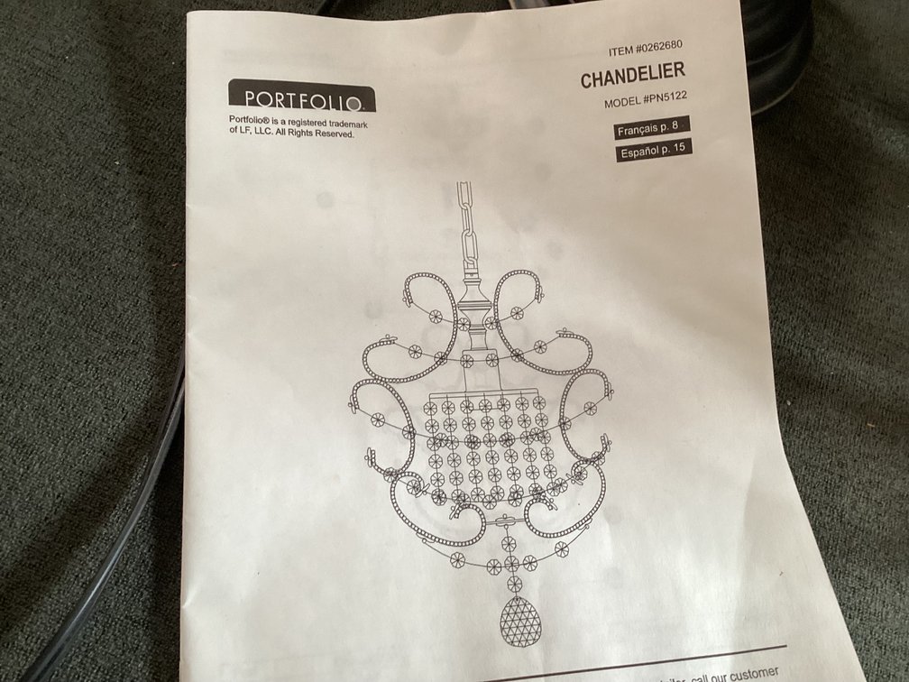 Image for Chandelier and 2 Lamps