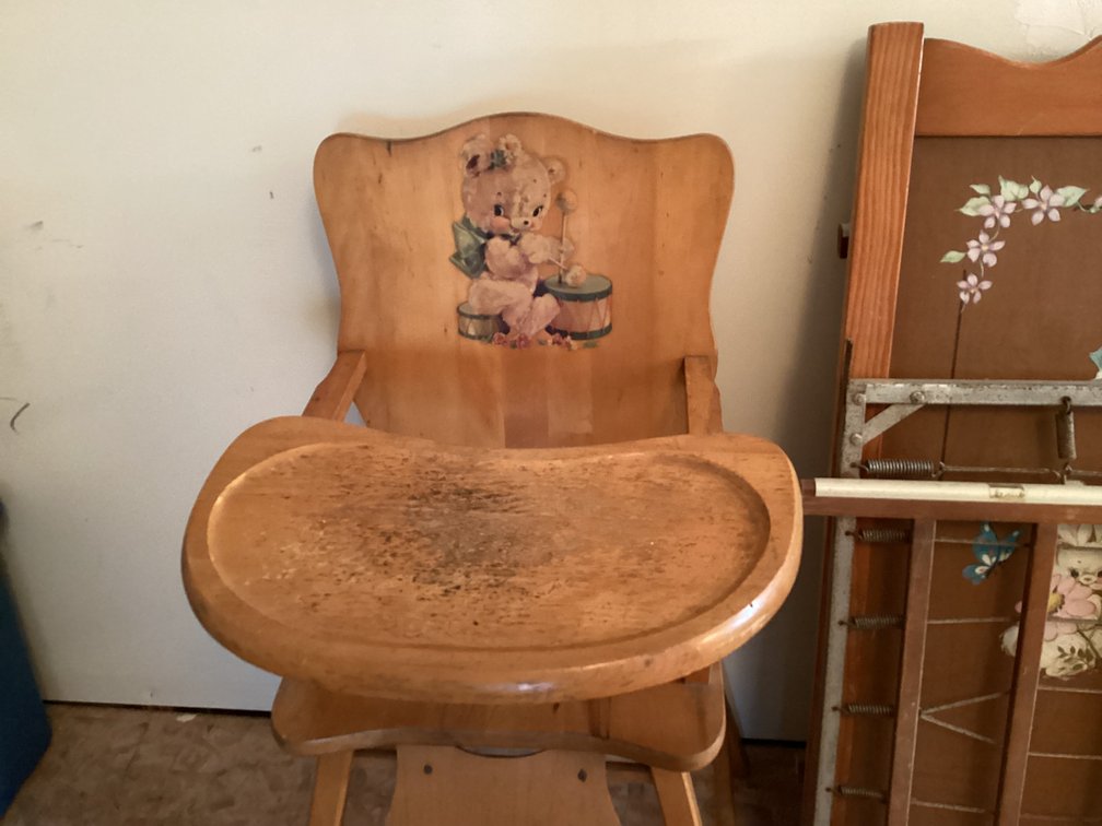 Image for Vintage Crib and High Chair