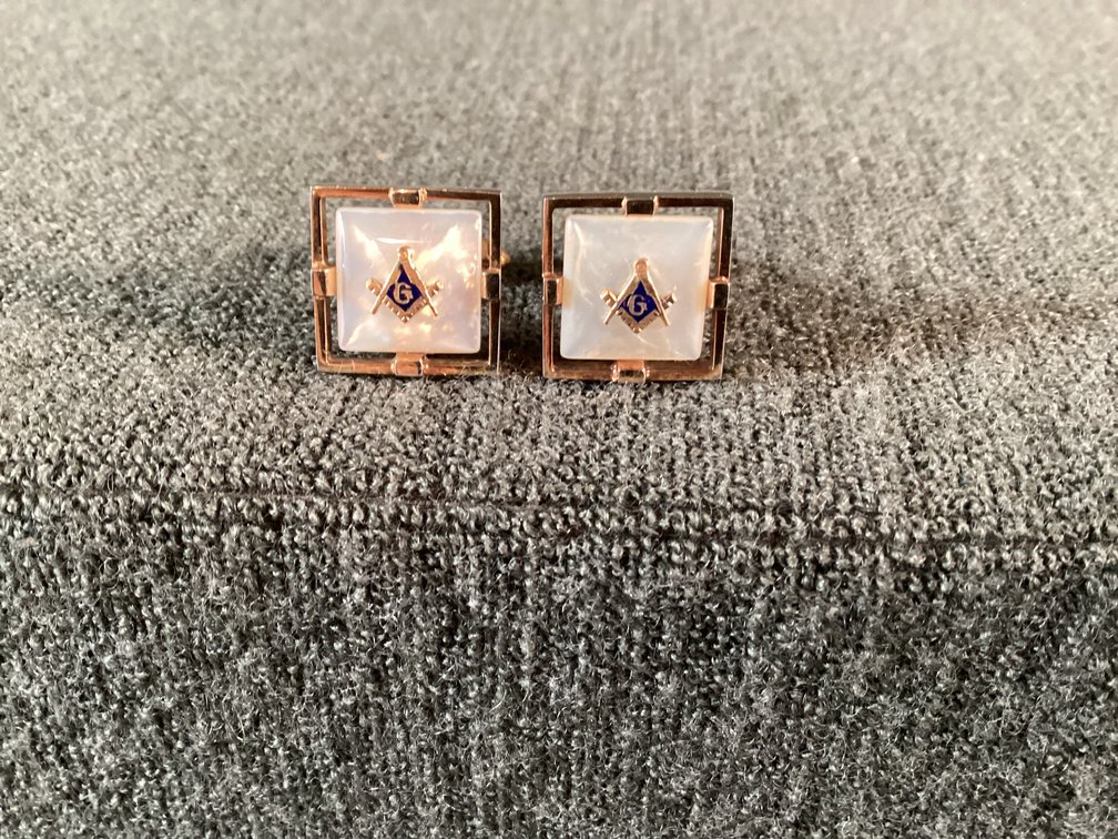 Image for Masonic Cuff Links and Costume jewelry