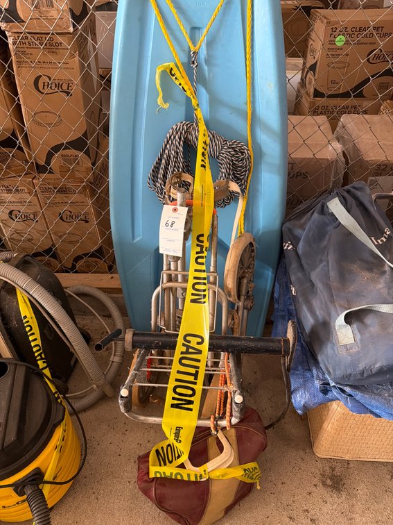 Image for Bowling ball, golf bag, kart and Sled